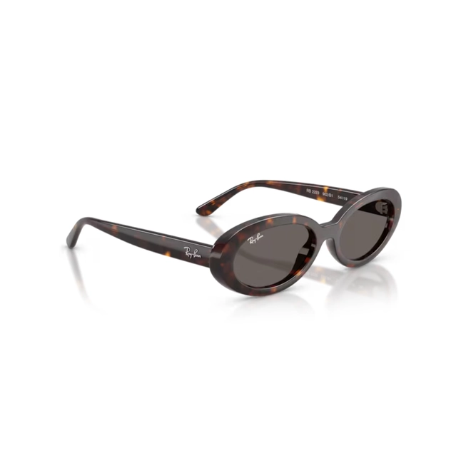 Óculos de Sol Ray-Ban 0RB2223 902/B154 Propionato Marrom Mesclado Polido com lentes na cor Cinza Escuro 3
