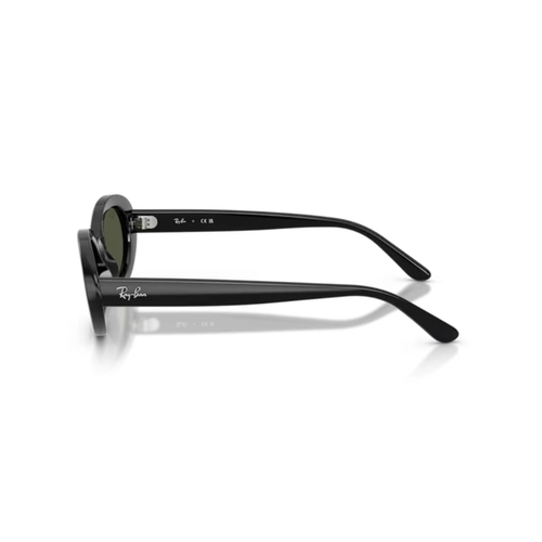 Óculos de Sol Ray-Ban 0RB2223 901/3154 Propionato Preto Polido com lentes na cor Verde