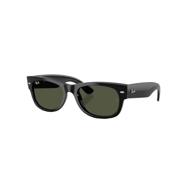 Óculos de Sol Ray-Ban Mega Wayfarer II 0RB0832S 901/3152 Propionato Preto Polido com lentes na cor Verde 1