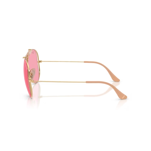 Óculos de Sol Ray-Ban X Dolce & Gabbana 0RB3138M 001/8458 Metal Dourado Polido com lentes na cor Rosa