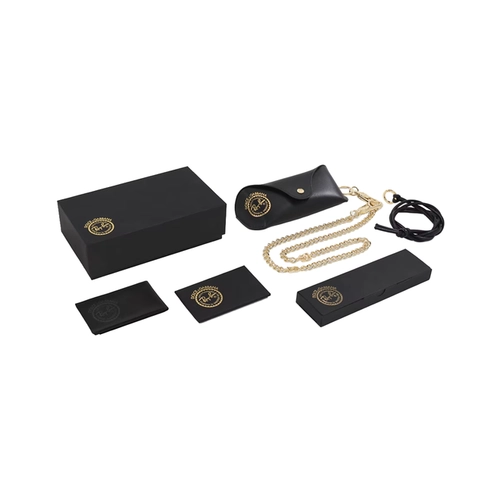 Óculos de Sol Ray-Ban X Dolce & Gabbana 0RB3138M 001/7358 Metal Dourado Polido com lentes na cor Marrom Escuro