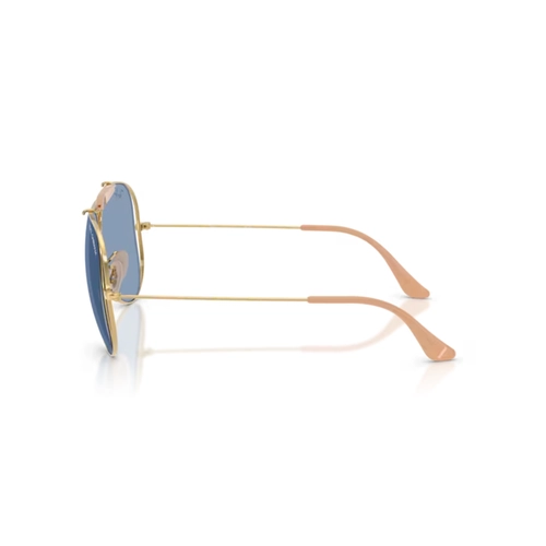 Óculos de Sol Ray-Ban X Dolce & Gabbana 0RB3138M 001/7258 Metal Dourado Polido com lentes na cor Azul
