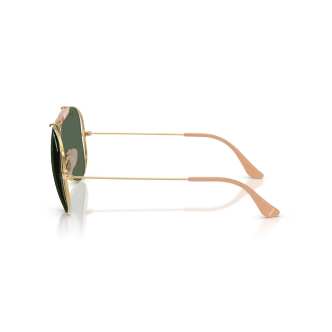 Óculos de Sol Ray-Ban X Dolce & Gabbana 0RB3138M 001/7158 Metal Dourado Polido com lentes na cor Verde Escuro 4