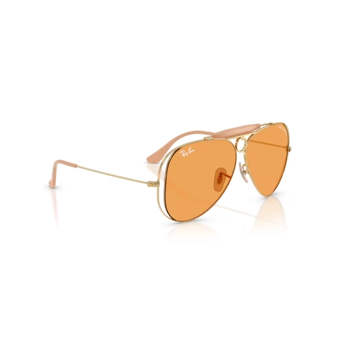 Óculos de Sol Ray-Ban X Dolce & Gabbana 0RB3138M 001/7 58 Metal Dourado Polido com lentes na cor Laranja