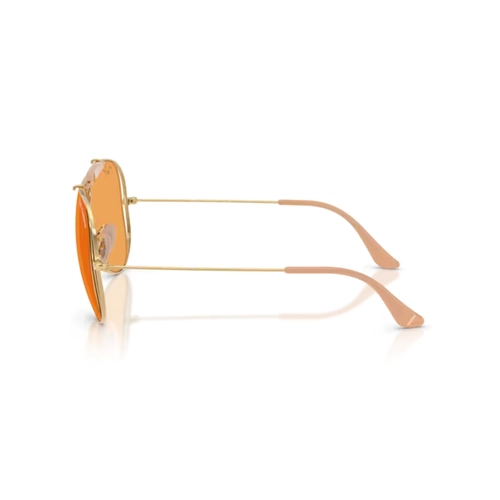 Óculos de Sol Ray-Ban X Dolce & Gabbana 0RB3138M 001/7 58 Metal Dourado Polido com lentes na cor Laranja