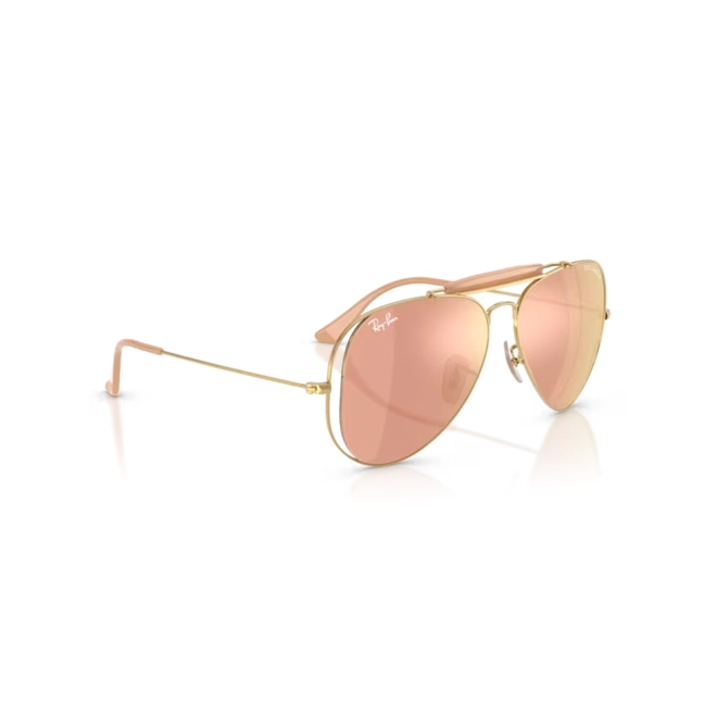 Óculos de Sol Ray-Ban X Dolce & Gabbana 0RB3029M 001/7J58 Metal Dourado Polido com lentes na cor Rosa Espelhado 3