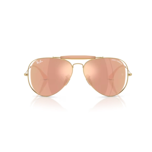 Óculos de Sol Ray-Ban X Dolce & Gabbana 0RB3029M 001/7J58 Metal Dourado Polido com lentes na cor Rosa Espelhado