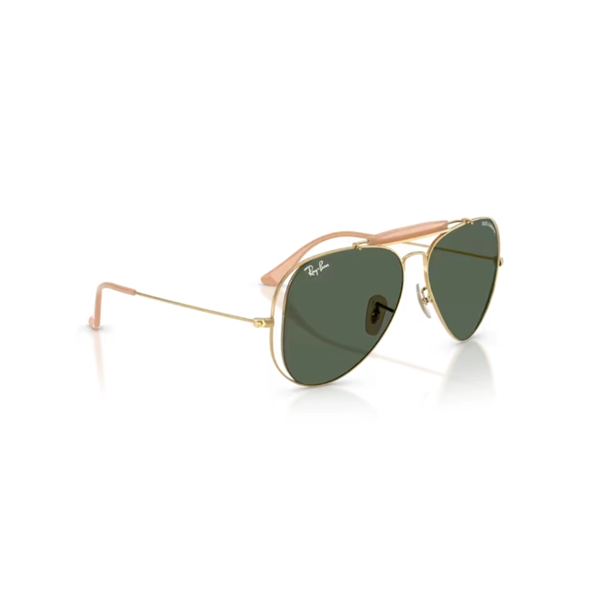 Óculos de Sol Ray-Ban X Dolce & Gabbana 0RB3029M 001/7158 Metal Dourado Polido com lentes na cor Verde Escuro 3