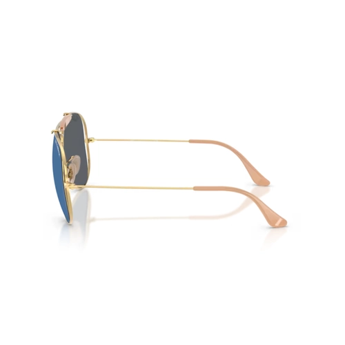 Óculos de Sol Ray-Ban X Dolce & Gabbana 0RB3029M 001/5558 Metal Dourado Polido com lentes na cor Azul Espelhado