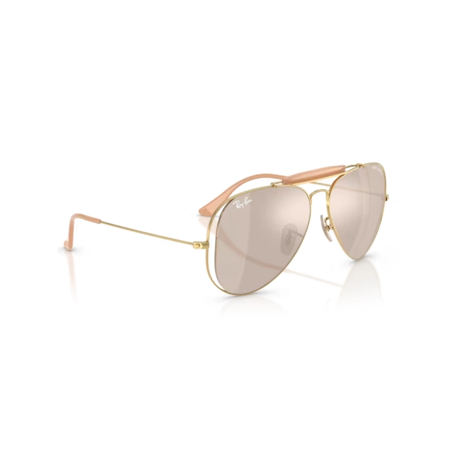 Óculos de Sol Ray-Ban X Dolce & Gabbana 0RB3029M 001/0V58 Metal Dourado Polido com lentes na cor Branco Espelhado 3