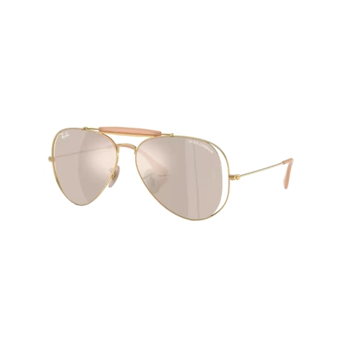 Óculos de Sol Ray-Ban X Dolce & Gabbana 0RB3029M 001/0V58 Metal Dourado Polido com lentes na cor Branco Espelhado