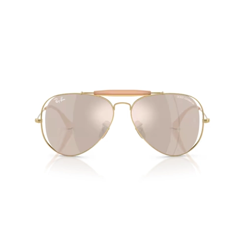Óculos de Sol Ray-Ban X Dolce & Gabbana 0RB3029M 001/0V58 Metal Dourado Polido com lentes na cor Branco Espelhado