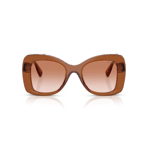 Óculos de Sol Swarovski 0SK6062U 10957351 Acetato Marrom Transparente com lentes na cor Marrom Degradê