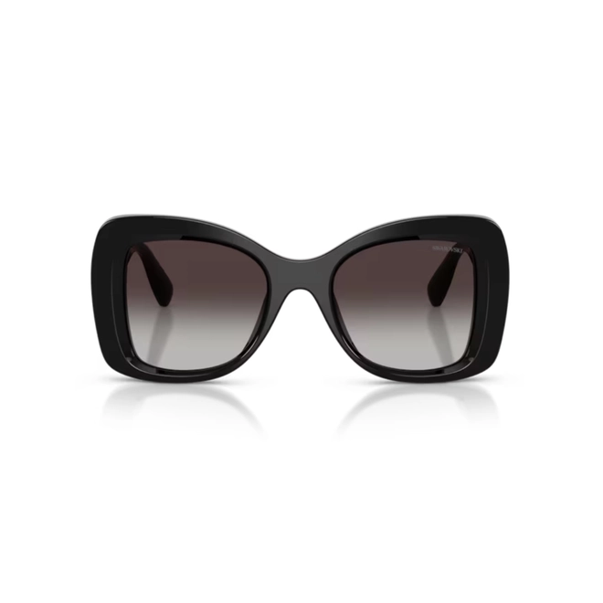 Óculos de Sol Swarovski 0SK6062U 10018G51 Acetato Preto com lentes na cor Cinza Degradê 2