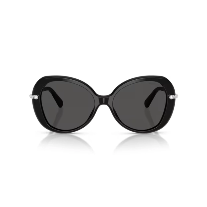 Óculos de Sol Swarovski 0SK6059 10388755 Acetato Preto com lentes na cor Cinza 2