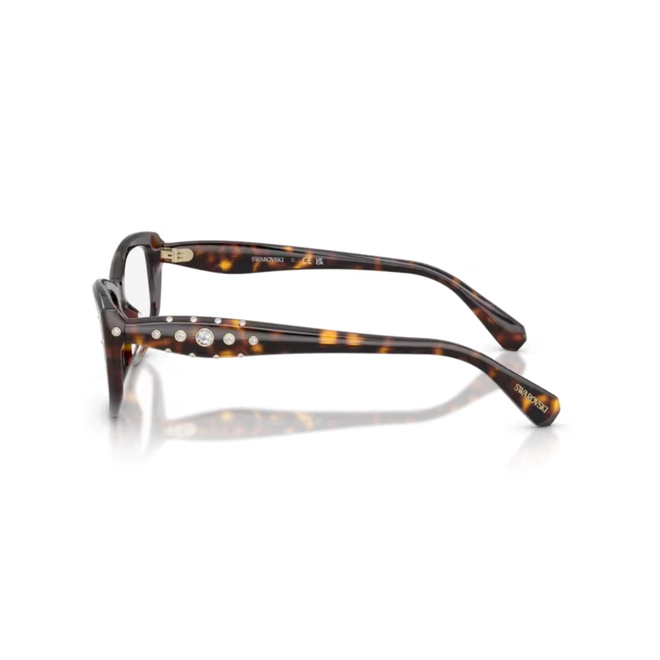 Óculos de Grau Swarovski 0SK2062U 1002 54 Acetato Marrom Mesclado 3