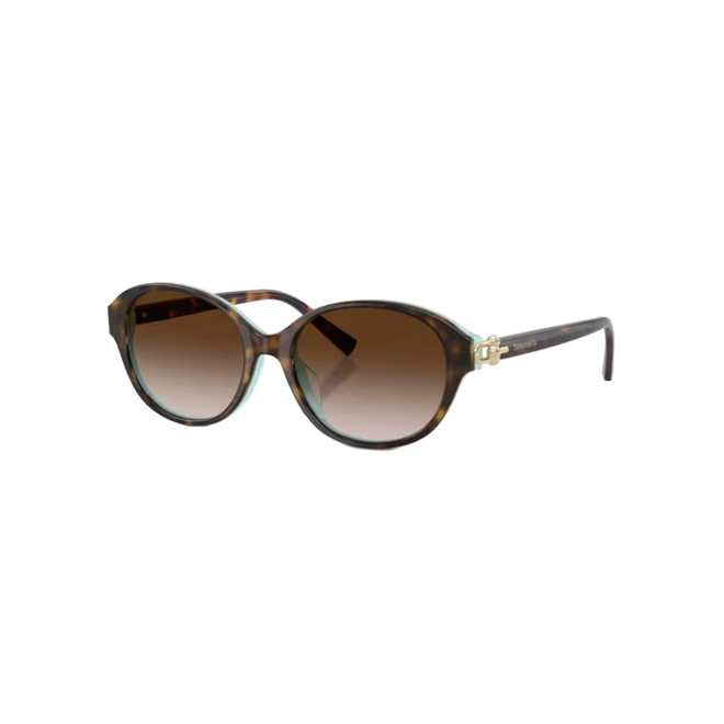 Óculos de Sol Tiffany 0TF4263D 81343B54 Acetato Marrom Mesclado com lentes na cor Marrom Degradê 1