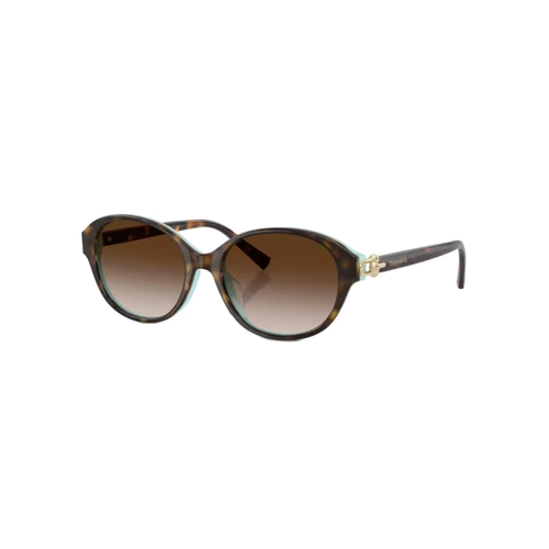 Óculos de Sol Tiffany 0TF4263D 81343B54 Acetato Marrom Mesclado com lentes na cor Marrom Degradê
