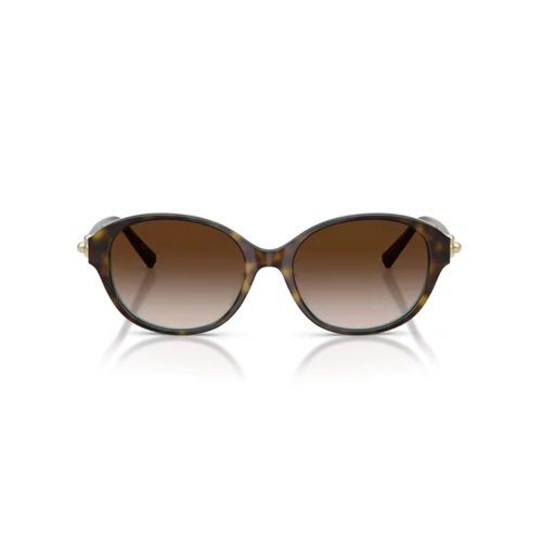 Óculos de Sol Tiffany 0TF4263D 81343B54 Acetato Marrom Mesclado com lentes na cor Marrom Degradê