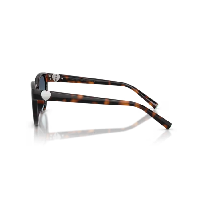 Óculos de Sol Tiffany 0TF4256D 80159S55 Acetato Marrom Mesclado com lentes na cor Azul Degradê 3