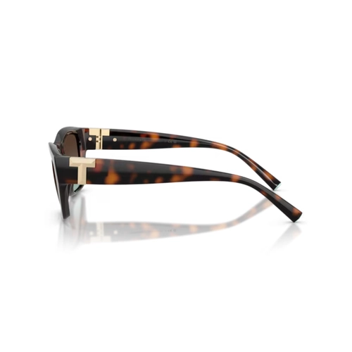 Óculos de Sol Tiffany 0TF4255U 80155D56 Acetato Marrom Mesclado com lentes na cor Marrom e Azul Degradê