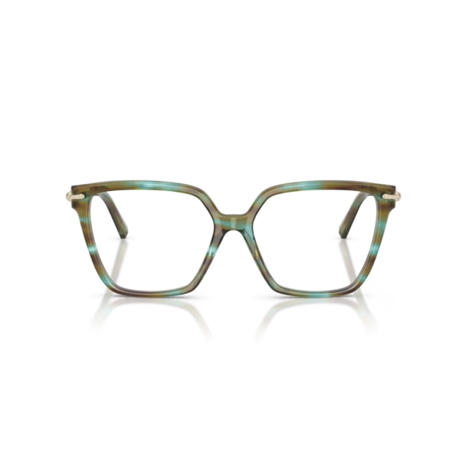 Óculos de Grau Tiffany 0TF2290BU 8124 55 Acetato Marrom e Turquesa Mesclado 2