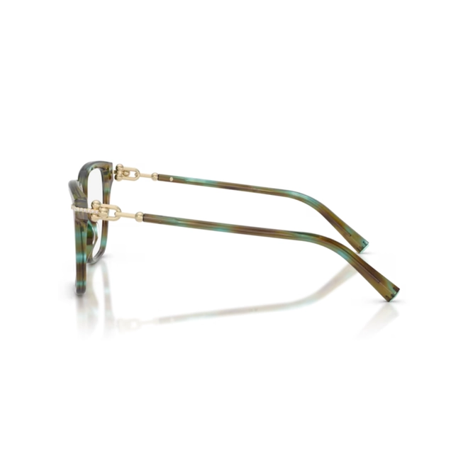 Óculos de Grau Tiffany 0TF2290BU 8124 55 Acetato Marrom e Turquesa Mesclado 3