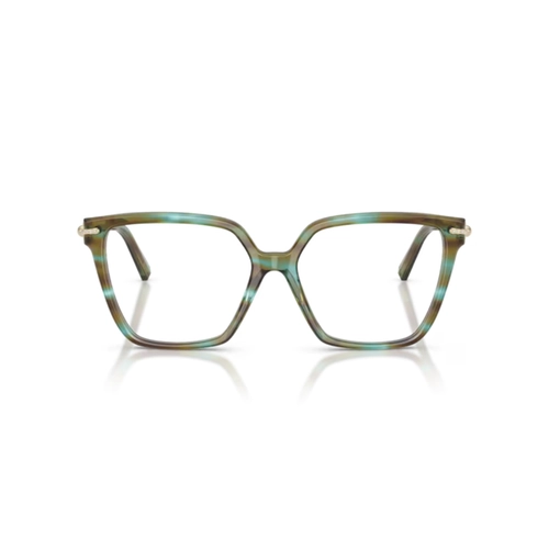 Óculos de Grau Tiffany 0TF2290BU 8124 55 Acetato Marrom e Turquesa Mesclado