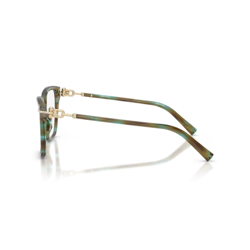 Óculos de Grau Tiffany 0TF2290BU 8124 55 Acetato Marrom e Turquesa Mesclado