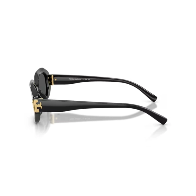 Óculos de Sol Tory Burch 0TY7234U 17098751 Acetato Preto com lentes na cor Cinza 3