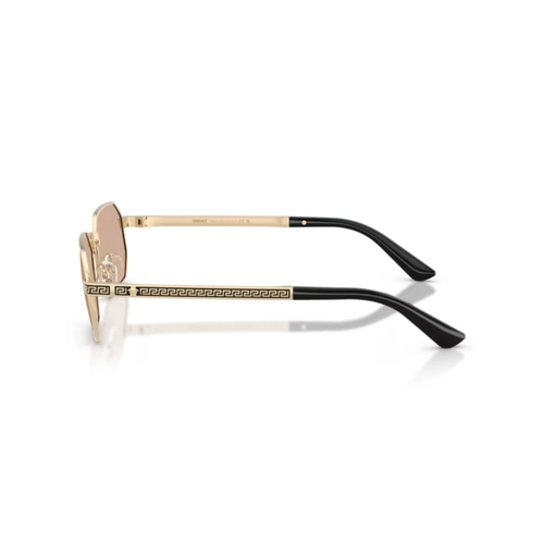 Óculos de Sol Versace 0VE2297 1252/554 Metal Dourado com lentes na cor Rosa