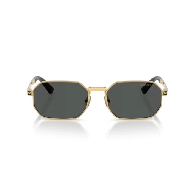 Óculos de Sol Versace 0VE2297 10028754 Metal Dourado com lentes na cor Cinza 2