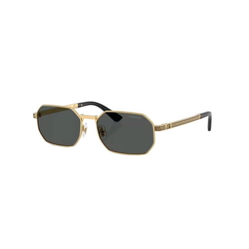 Óculos de Sol Versace 0VE2297 10028754 Metal Dourado com lentes na cor Cinza