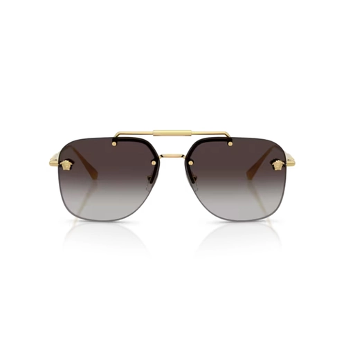 Óculos de Sol Versace 0VE2296 10028460 Metal Dourado com lentes na cor Cinza Degradê