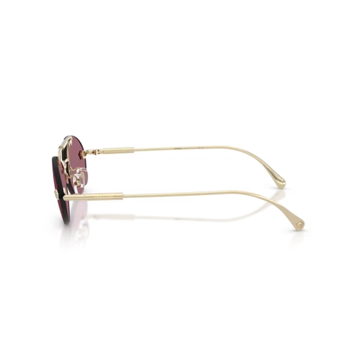 Óculos de Sol Versace 0VE2295 12521A56 Metal Dourado com lentes na cor Violeta