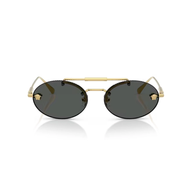 Óculos de Sol Versace 0VE2295 10028756 Metal Dourado com lentes na cor Cinza 2