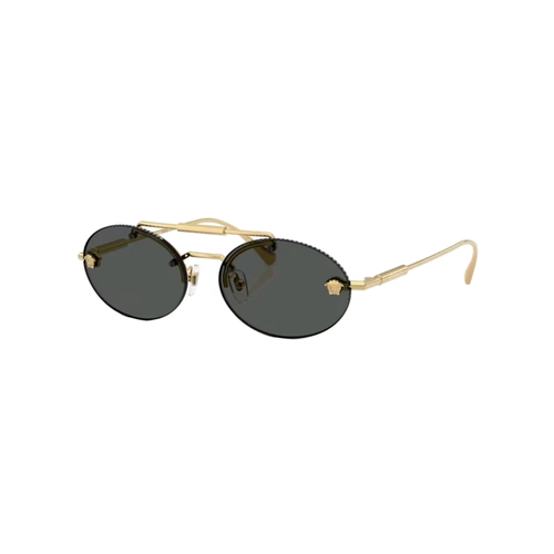 Óculos de Sol Versace 0VE2295 10028756 Metal Dourado com lentes na cor Cinza