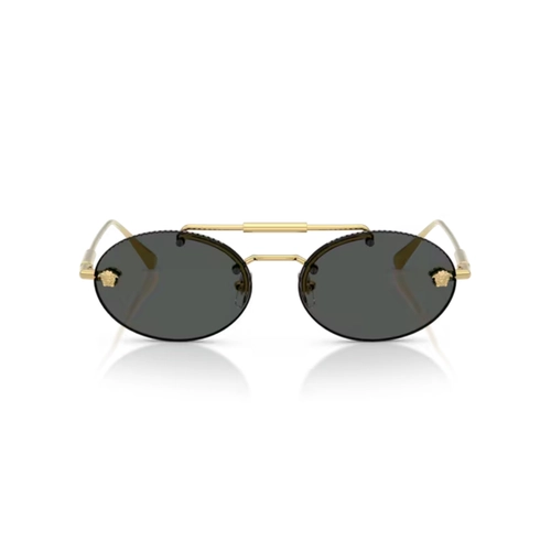 Óculos de Sol Versace 0VE2295 10028756 Metal Dourado com lentes na cor Cinza