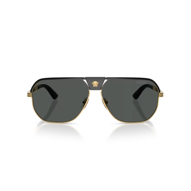 Óculos de Sol Versace 0VE2294 10028761 Metal Dourado com lentes na cor Cinza 2