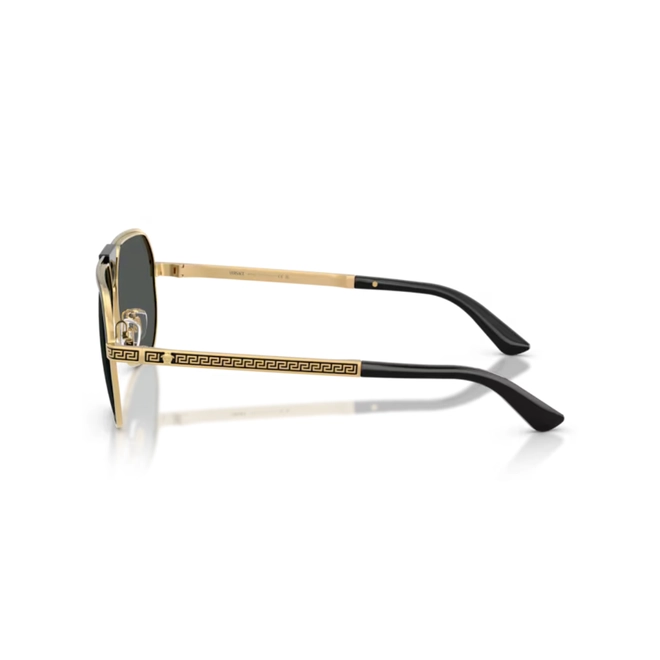 Óculos de Sol Versace 0VE2294 10028761 Metal Dourado com lentes na cor Cinza 3