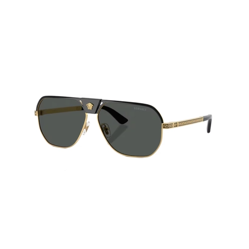 Óculos de Sol Versace 0VE2294 10028761 Metal Dourado com lentes na cor Cinza