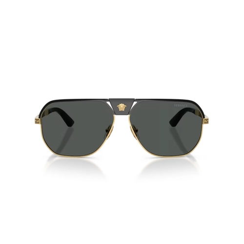 Óculos de Sol Versace 0VE2294 10028761 Metal Dourado com lentes na cor Cinza