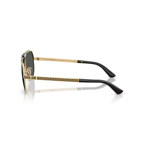 Óculos de Sol Versace 0VE2294 10028761 Metal Dourado com lentes na cor Cinza