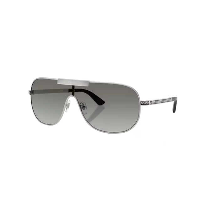 Óculos de Sol Versace 0VE2293 10001140 Metal Prateado com lentes na cor Cinza Degradê 1