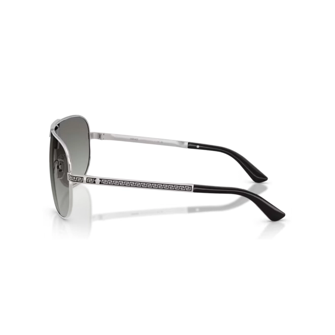 Óculos de Sol Versace 0VE2293 10001140 Metal Prateado com lentes na cor Cinza Degradê 3