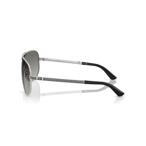 Óculos de Sol Versace 0VE2293 10001140 Metal Prateado com lentes na cor Cinza Degradê