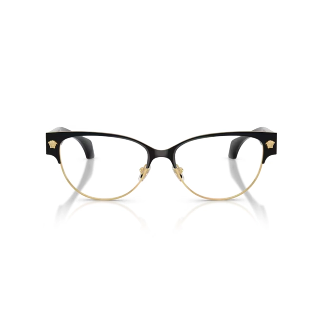 Óculos de Grau Versace 0VE1318 1433 53 Acetato Preto e Dourado 2