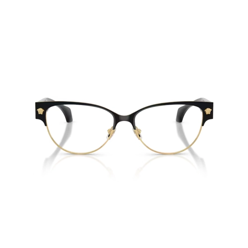 Óculos de Grau Versace 0VE1318 1433 53 Acetato Preto e Dourado