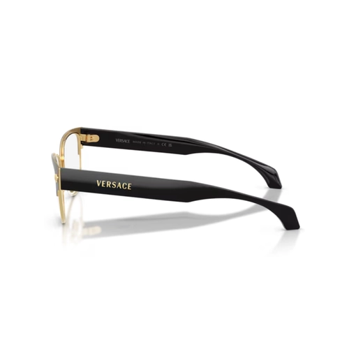 Óculos de Grau Versace 0VE1318 1433 53 Acetato Preto e Dourado
