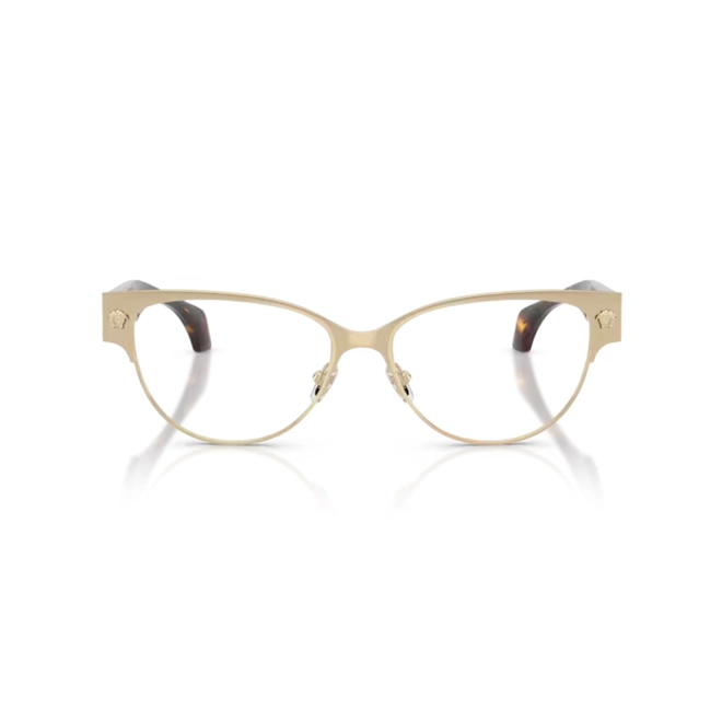 Óculos de Grau Versace 0VE1318 1252 53 Acetato Dourado e Marrom Mesclado 2